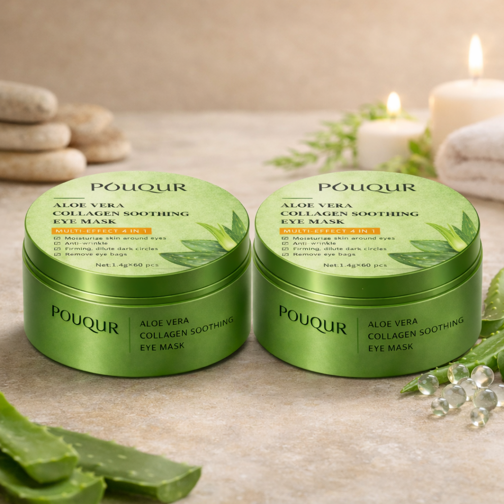 Kühlende Aloe Vera Collagen Augenpads – Frischer Blick in 15 Minuten | Celessé 2er Set