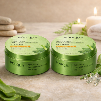 Kühlende Aloe Vera Collagen Augenpads – Frischer Blick in 15 Minuten | Celessé 2er Set